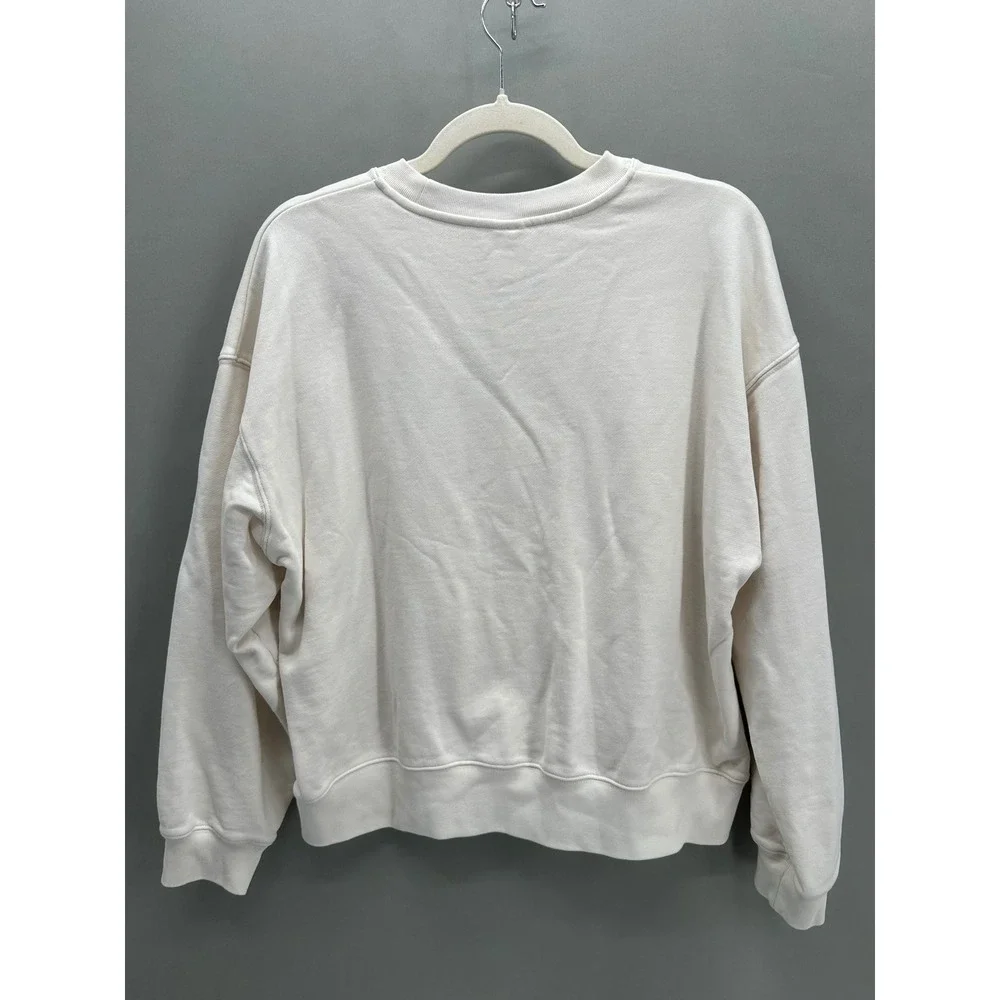 Uniqlo mofusand Teddy Meow Cat Crew Neck Sweatshirt Cream Size Small Anime Cute - Picture 6 of 9